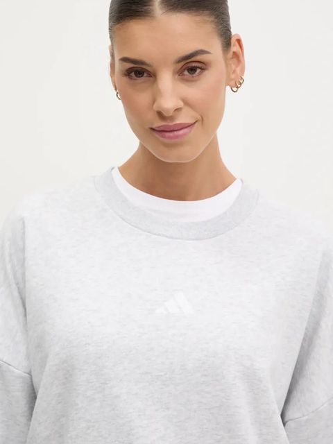 adidas bluza Essentials damska kolor szary melanżowa JD5292