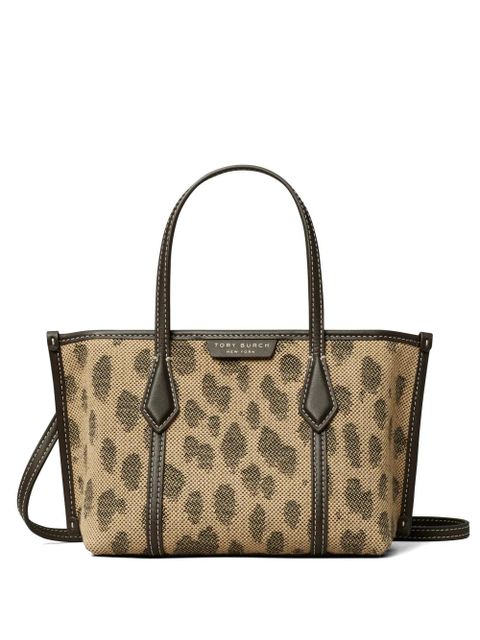 Tory Burch mini Perry canvas tote - Brown - zdjęcie produktu nr 1