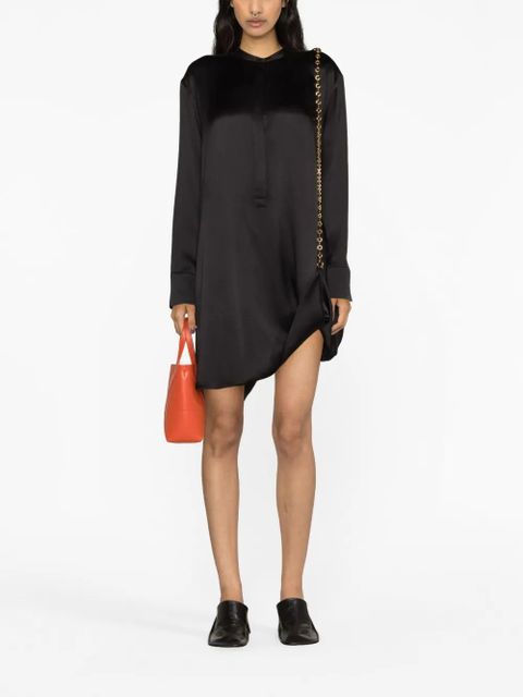 LOEWE Chain embellished silk shirtdress - Black - zdjęcie produktu nr 2