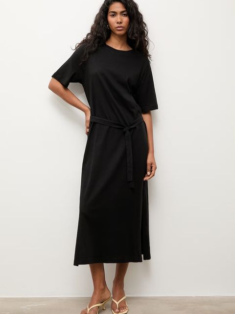 Answear.LAB sukienka letnia z dodatkiem lnu - zdjęcie produktu nr 1