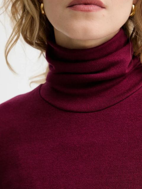 Answear.LAB sukienka kolor bordowy mini rozkloszowana - zdjęcie produktu nr 2