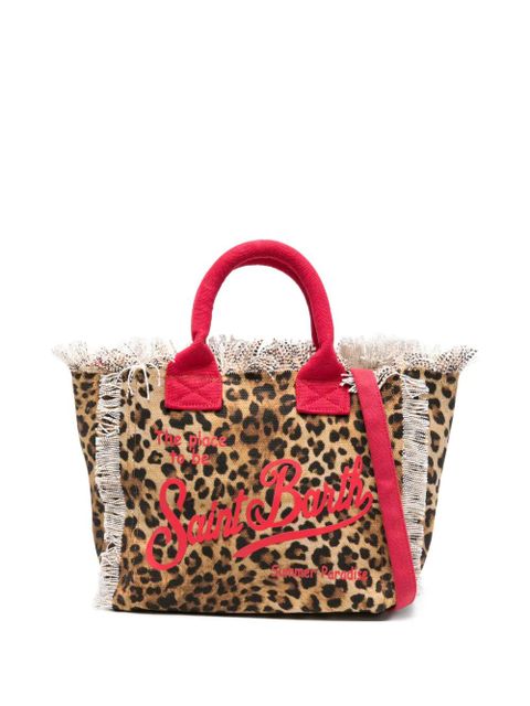 MC2 Saint Barth fringe leopard print bag - Neutrals - zdjęcie produktu nr 1