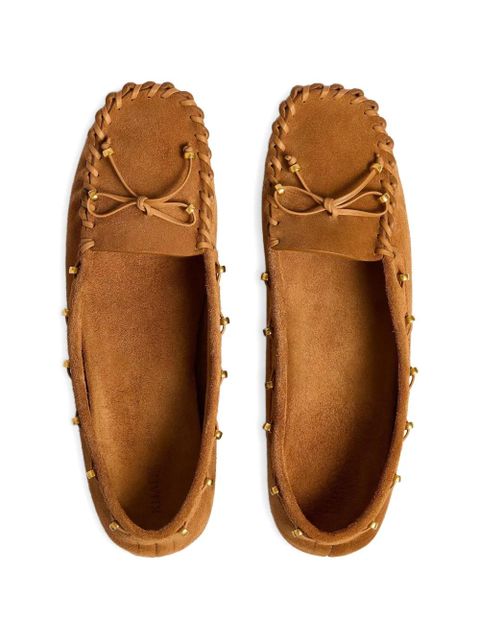 KHAITE leather loafers - Brown