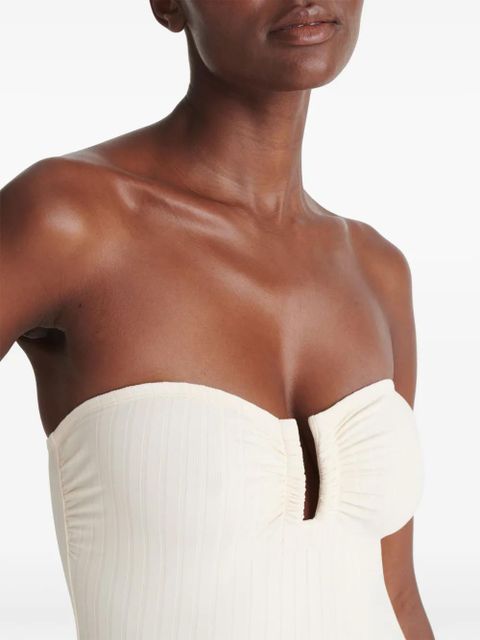 ERES Bossa Nova ribbed swimsuit - White