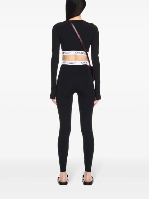 Off-White printed performance leggings - Black