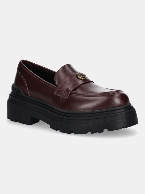 Pinko mokasyny Mia 24 damskie kolor bordowy na platformie SD0403P001P61 - zdjęcie produktu nr 1