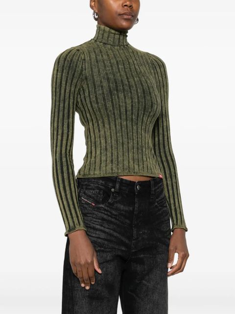 Diesel T-Clawa ribbed long-sleeve t-shirt - Green