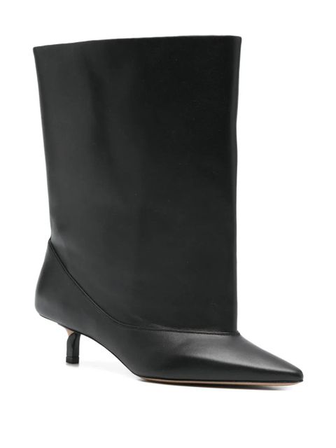 Jacquemus 45mm pointed-toe kitten-heel boots - Black - zdjęcie produktu nr 2