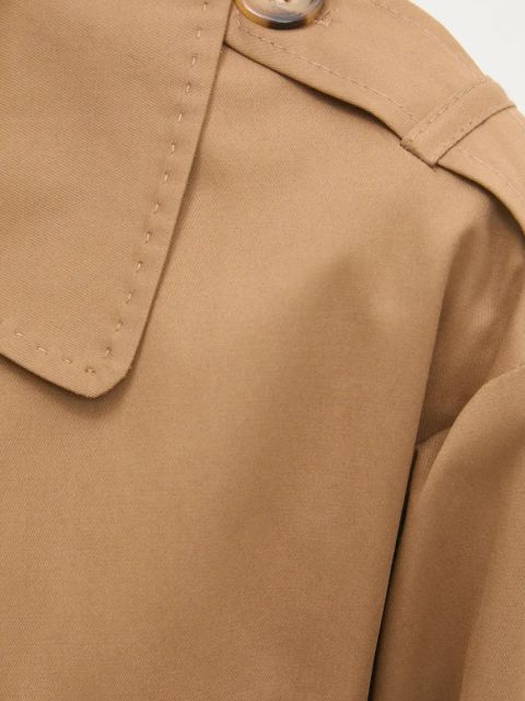 Answear.LAB trencz damski kolor brązowy przejściowy dwurzędowy