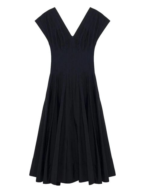 Simkhai pleated V-neck dress - Blue