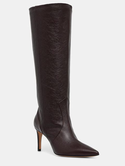 IRO kozaki skórzane Davyn Vintage damskie kolor bordowy na szpilce WM39DAVYNVIN - zdjęcie produktu nr 1