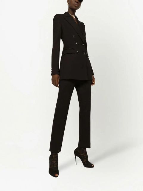 Dolce & Gabbana Milano-rib tapered-leg trousers - Black - zdjęcie produktu nr 2