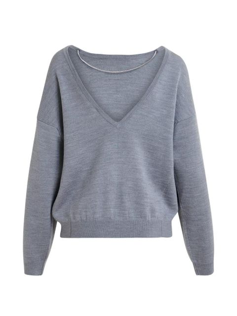 Essentiel Antwerp chain-detail sweater - Grey - zdjęcie produktu nr 1