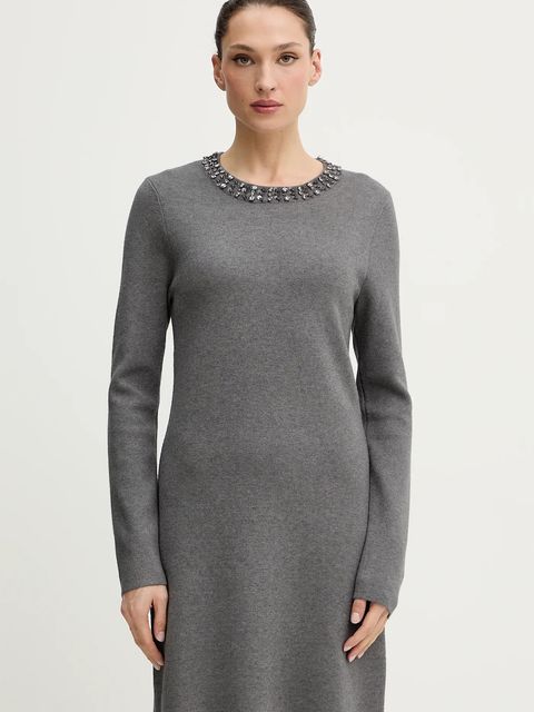 Morgan sukienka kolor szary mini rozkloszowana RMCHO - zdjęcie produktu nr 1