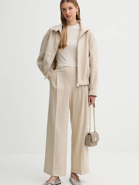 Liviana Conti sweter wełniany damski kolor beżowy lekki L5WA06