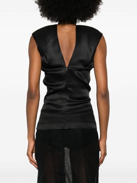 KHAITE Ami silk blouse - Black