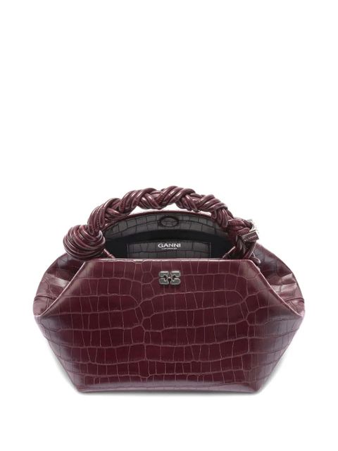 GANNI Bou twisted-handle tote bag - Red