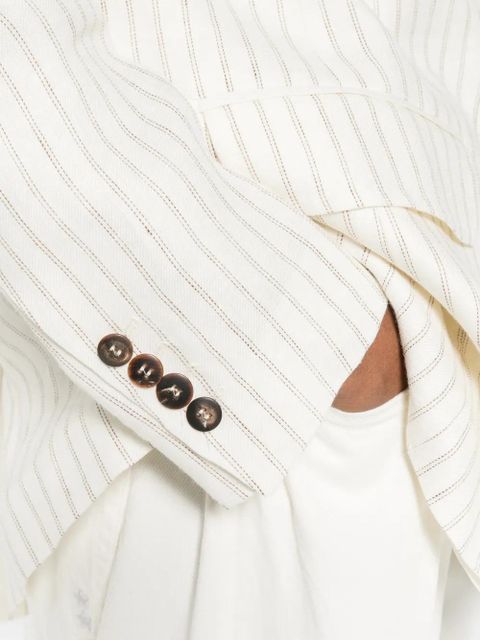 Max Mara striped button jacket - Neutrals
