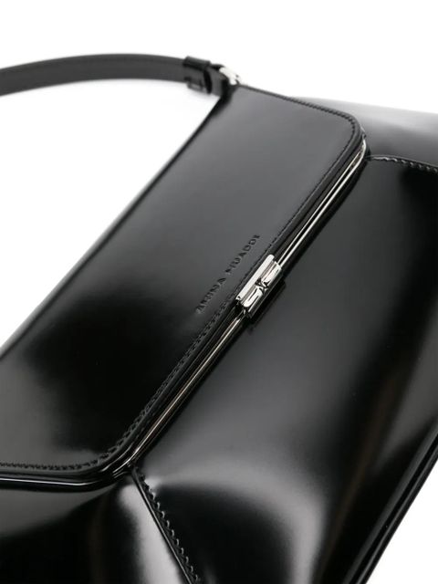 Amina Muaddi Ami patent leather shoulder bag - Black