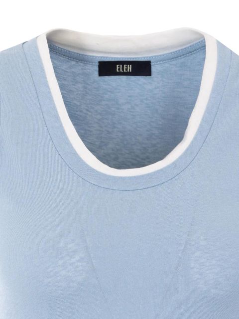 Eleh contrast-trim maxi dress - Blue