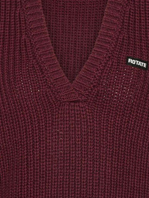 ROTATE BIRGER CHRISTENSEN V-neck knitted vest - Red