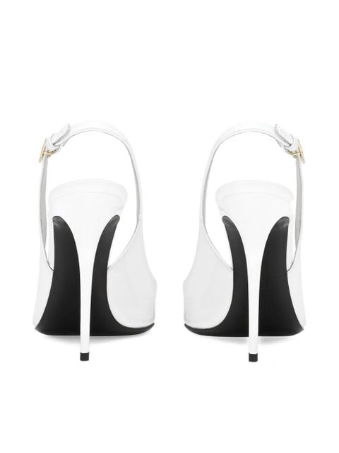 Dolce & Gabbana 105mm pointed-toe heeled pumps - White