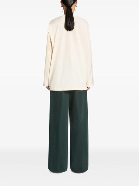 DRIES VAN NOTEN V-neck cotton tee - Neutrals