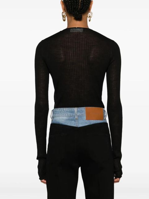 Sportmax Dinar ribbed bodysuit - Black