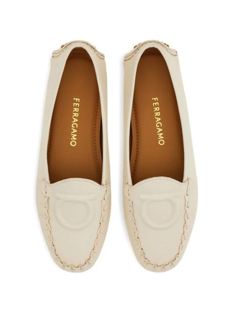 Ferragamo Gancini driver loafer - Neutrals