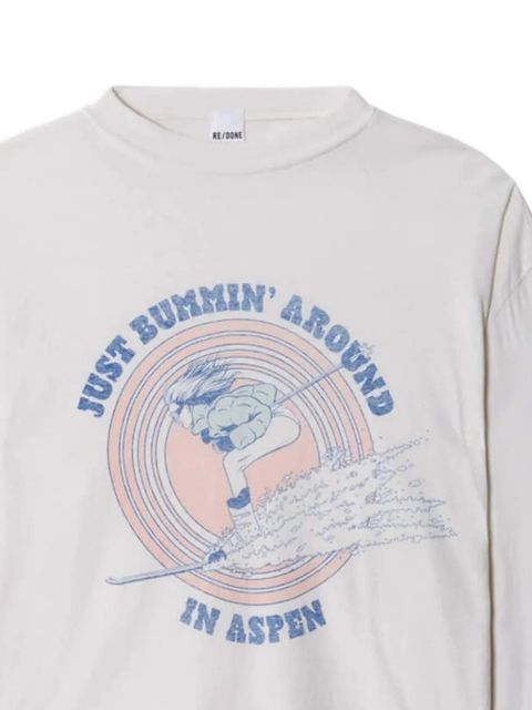 RE/DONE Boxy graphic long-sleeve top - White - zdjęcie produktu nr 2