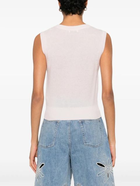 SANDRO V-neck sleeveless top - Pink