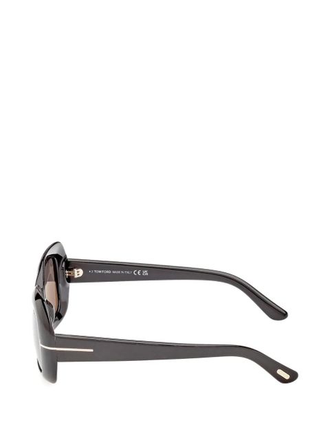 TOM FORD Eyewear rectangle-frame sunglasses - Brown