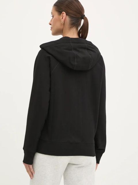 Dkny bluza damska kolor czarny z kapturem gładka DP5J9510