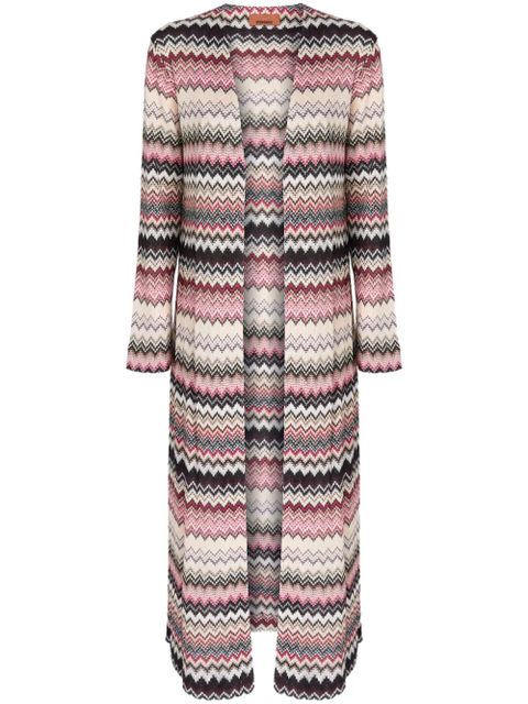 Missoni zigzag long cardigan - Pink - zdjęcie produktu nr 1
