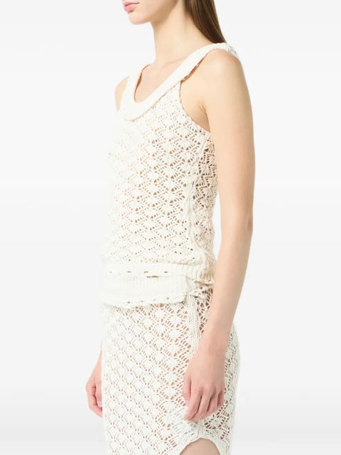 Blumarine lace-stitch knitted top - White - zdjęcie produktu nr 2