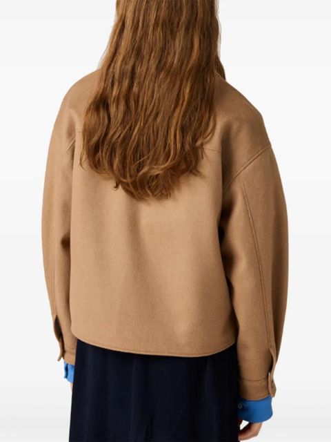 Miu Miu button-flat pocket jacket - Brown