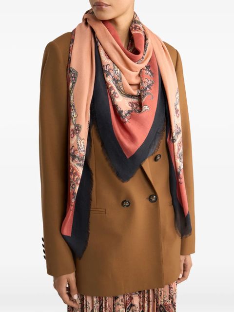 ETRO circular paisley shawl - Orange