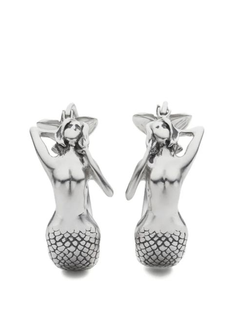 MM6 Maison Margiela mermaid hoop earrings - Silver - zdjęcie produktu nr 1