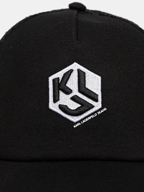 Karl Lagerfeld Jeans czapka z daszkiem kolor czarny B1M33058