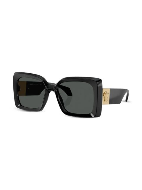 Versace Eyewear Medusa-plaque oversized-frame sunglasses - Black - zdjęcie produktu nr 2