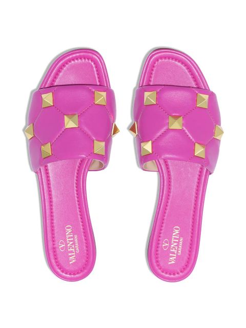 Valentino Garavani Roman Stud flat sandals - Pink