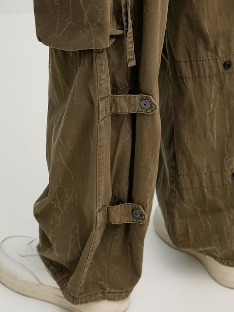 G-Star spodnie damskie kolor zielony fason cargo high waist D26433-D385