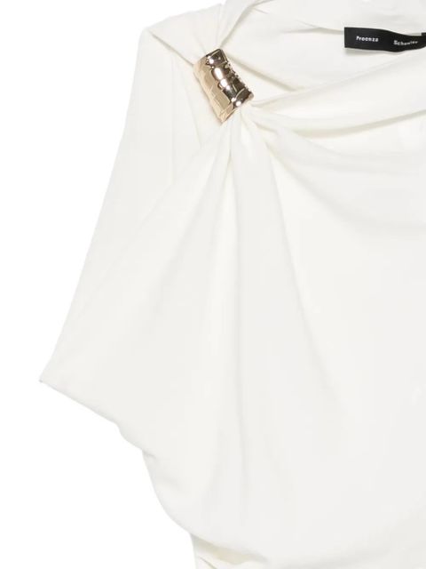 Proenza Schouler draped ring-detail blouse - White