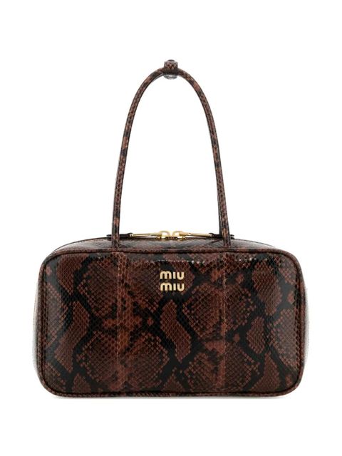 Miu Miu medium Beau printed leather shoulder bag - Brown - zdjęcie produktu nr 1
