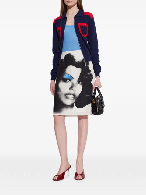 Versace zip collared cardigan - Blue - zdjęcie produktu nr 2