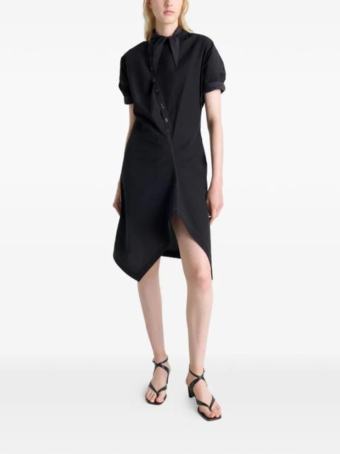 LEMAIRE asymmetric mini shirt dress - Black - zdjęcie produktu nr 2