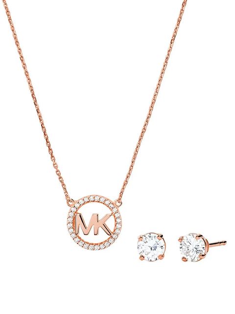 Michael Kors naszyjnik i kolczyki ze srebra pokrytego złotem - zdjęcie produktu nr 1