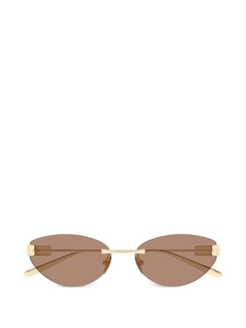 Balenciaga Eyewear logo-detail sunglasses - Gold - zdjęcie produktu nr 1