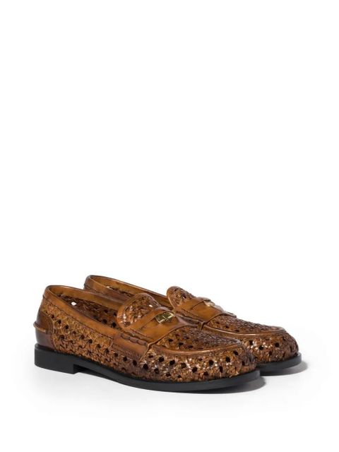 Miu Miu woven leather loafers - Brown - zdjęcie produktu nr 2
