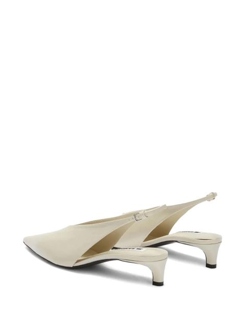 Jil Sander pointed-toe leather slingback pumps - Neutrals - zdjęcie produktu nr 2